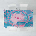 Koala Mum Australia Mother's Day Personalised Tablecloth Pink and Blue Aboriginal Art
