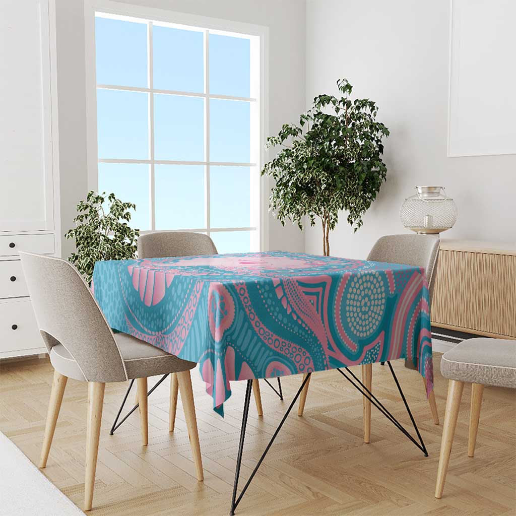 Koala Mum Australia Mother's Day Personalised Tablecloth Pink and Blue Aboriginal Art