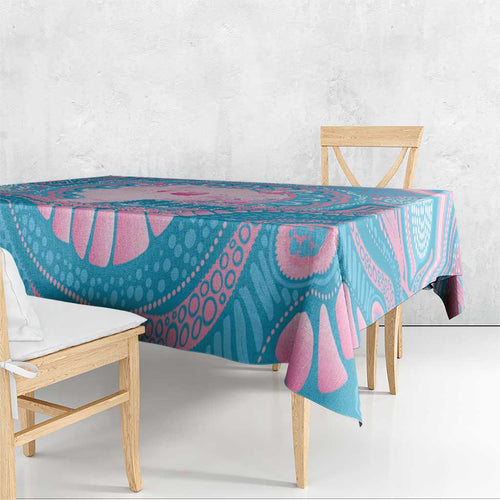 Koala Mum Australia Mother's Day Personalised Tablecloth Pink and Blue Aboriginal Art