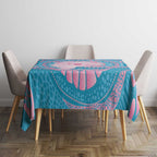 Koala Mum Australia Mother's Day Personalised Tablecloth Pink and Blue Aboriginal Art