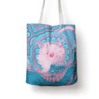 Koala Mum Australia Mother's Day Personalised Tote Bag Pink and Blue Aboriginal Art