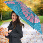 Koala Mum Australia Mother's Day Personalised Umbrella Pink and Blue Aboriginal Art