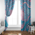 Koala Mum Australia Mother's Day Personalised Window Curtain Pink and Blue Aboriginal Art