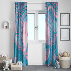 Koala Mum Australia Mother's Day Personalised Window Curtain Pink and Blue Aboriginal Art