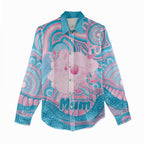 Koala Mum Australia Mother's Day Personalised Women Casual Shirt Pink and Blue Aboriginal Art