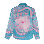 Koala Mum Australia Mother's Day Personalised Women Casual Shirt Pink and Blue Aboriginal Art