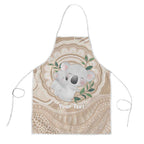 Koala Mum Australia Mother's Day Personalised Apron Beige Aboriginal Art