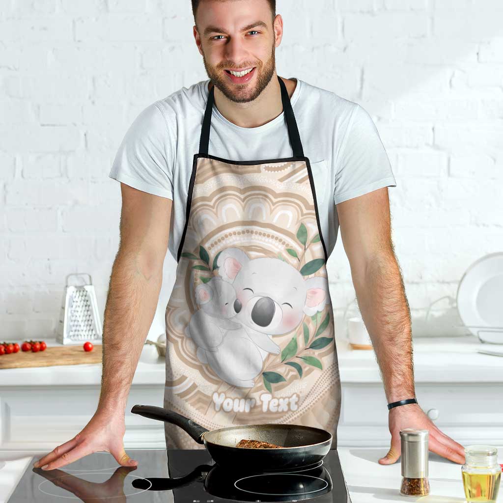 Koala Mum Australia Mother's Day Personalised Apron Beige Aboriginal Art
