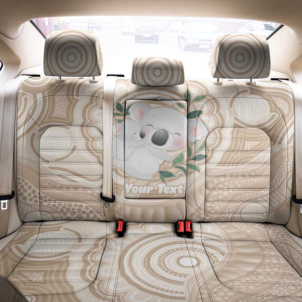 Koala Mum Australia Mother's Day Personalised Back Car Seat Cover Beige Aboriginal Art