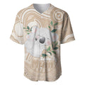 Koala Mum Australia Mother's Day Personalised Baseball Jersey Beige Aboriginal Art