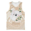 Koala Mum Australia Mother's Day Personalised Basketball Jersey Beige Aboriginal Art