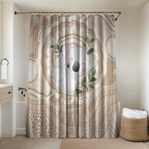 Koala Mum Australia Mother's Day Personalised Bathroom Set Beige Aboriginal Art