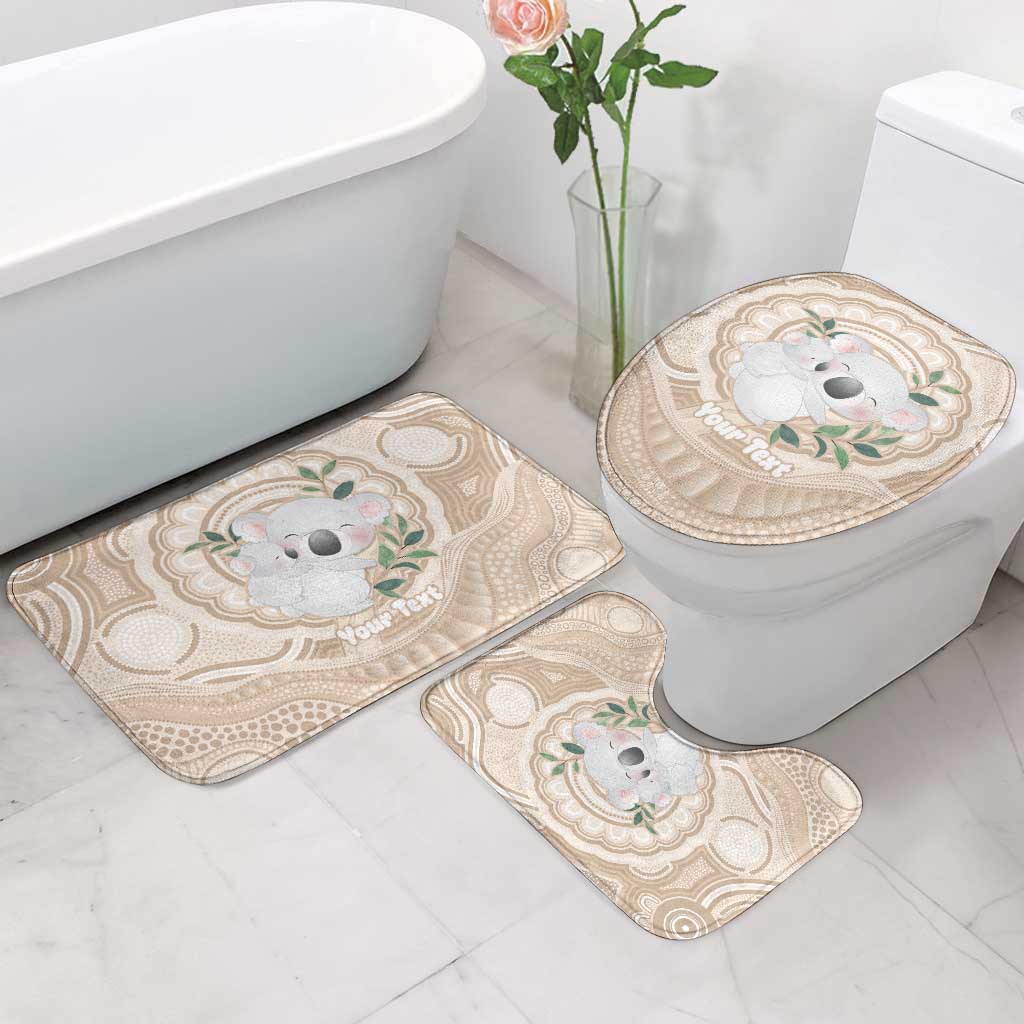 Koala Mum Australia Mother's Day Personalised Bathroom Set Beige Aboriginal Art