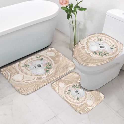 Koala Mum Australia Mother's Day Personalised Bathroom Set Beige Aboriginal Art