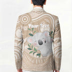 Koala Mum Australia Mother's Day Personalised Blazer Beige Aboriginal Art