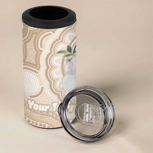 Koala Mum Australia Mother's Day Personalised 4 in 1 Can Cooler Tumbler Beige Aboriginal Art