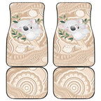 Koala Mum Australia Mother's Day Personalised Car Mats Beige Aboriginal Art