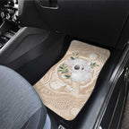 Koala Mum Australia Mother's Day Personalised Car Mats Beige Aboriginal Art