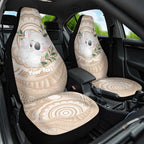 Koala Mum Australia Mother's Day Personalised Car Seat Cover Beige Aboriginal Art
