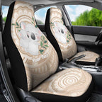 Koala Mum Australia Mother's Day Personalised Car Seat Cover Beige Aboriginal Art