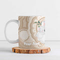 Koala Mum Australia Mother's Day Personalised Ceramic Mug Beige Aboriginal Art