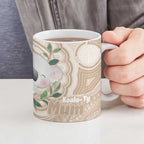 Koala Mum Australia Mother's Day Personalised Ceramic Mug Beige Aboriginal Art