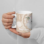 Koala Mum Australia Mother's Day Personalised Ceramic Mug Beige Aboriginal Art