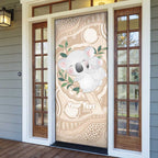Koala Mum Australia Mother's Day Personalised Door Cover Beige Aboriginal Art