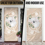 Koala Mum Australia Mother's Day Personalised Door Cover Beige Aboriginal Art