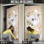 Koala Mum Australia Mother's Day Personalised Door Cover Beige Aboriginal Art