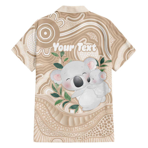 Koala Mum Australia Mother's Day Personalised Hawaiian Shirt Beige Aboriginal Art
