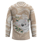 Koala Mum Australia Mother's Day Personalised Hockey Jersey Beige Aboriginal Art