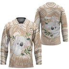 Koala Mum Australia Mother's Day Personalised Hockey Jersey Beige Aboriginal Art
