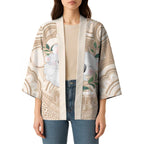 Koala Mum Australia Mother's Day Personalised Kimono Beige Aboriginal Art
