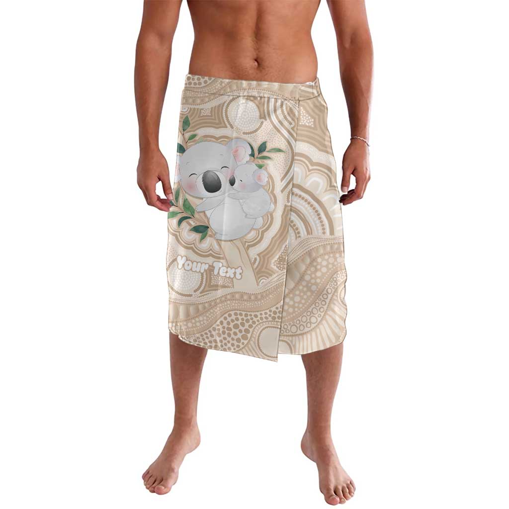Koala Mum Australia Mother's Day Personalised Lavalava Beige Aboriginal Art