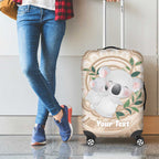 Koala Mum Australia Mother's Day Personalised Luggage Cover Beige Aboriginal Art