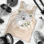 Koala Mum Australia Mother's Day Personalised Men Tank Top Beige Aboriginal Art