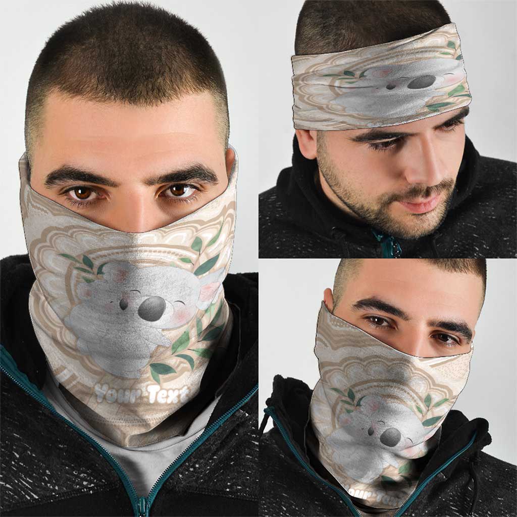 Koala Mum Australia Mother's Day Personalised Neck Gaiter Beige Aboriginal Art