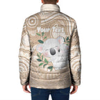 Koala Mum Australia Mother's Day Personalised Padded Jacket Beige Aboriginal Art