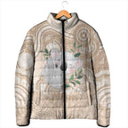 Koala Mum Australia Mother's Day Personalised Padded Jacket Beige Aboriginal Art