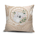 Koala Mum Australia Mother's Day Personalised Pillow Cover Beige Aboriginal Art