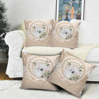 Koala Mum Australia Mother's Day Personalised Pillow Cover Beige Aboriginal Art