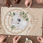 Koala Mum Australia Mother's Day Personalised Puzzle Beige Aboriginal Art