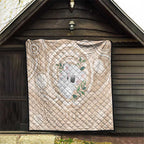 Koala Mum Australia Mother's Day Personalised Quilt Beige Aboriginal Art