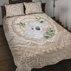 Koala Mum Australia Mother's Day Personalised Quilt Bed Set Beige Aboriginal Art