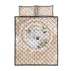 Koala Mum Australia Mother's Day Personalised Quilt Bed Set Beige Aboriginal Art