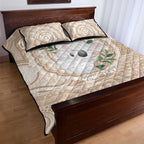 Koala Mum Australia Mother's Day Personalised Quilt Bed Set Beige Aboriginal Art