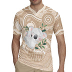 Koala Mum Australia Mother's Day Personalised Rugby Jersey Beige Aboriginal Art