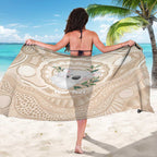 Koala Mum Australia Mother's Day Personalised Sarong Beige Aboriginal Art
