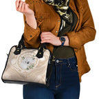 Koala Mum Australia Mother's Day Personalised Shoulder Handbag Beige Aboriginal Art
